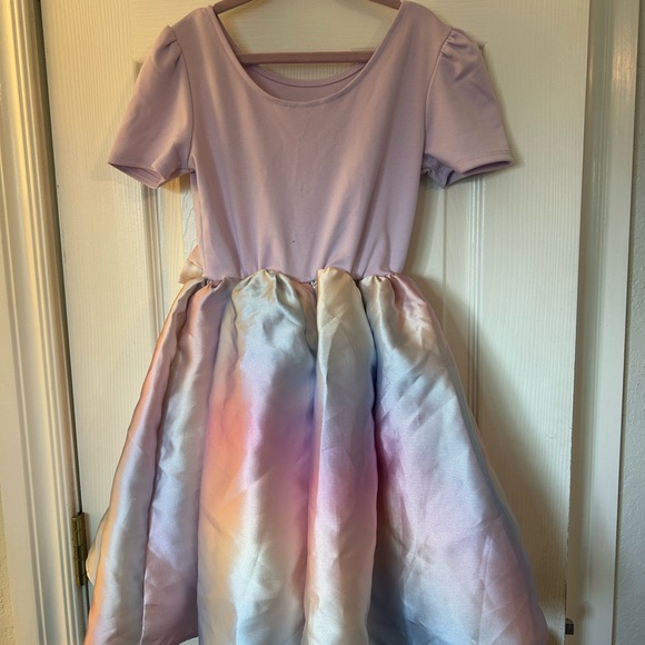 H&M Lilac Satin Bow Holiday Dress for Girls - Picture 4 of 5